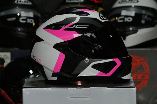 CASCO HJC C10 TINS ROSA/BLANCO