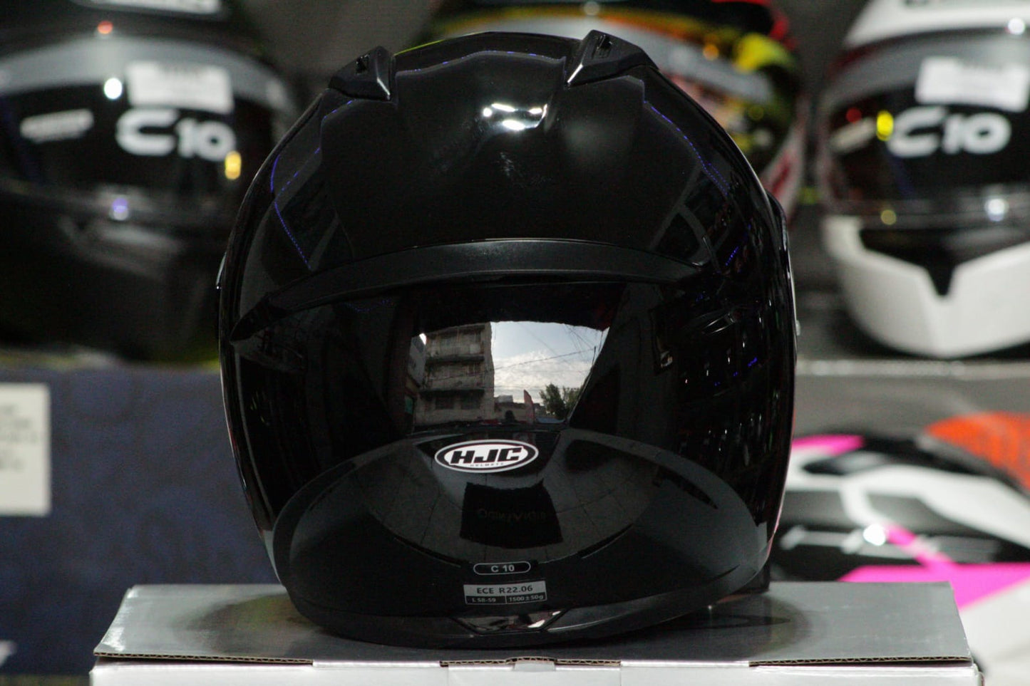 CASCO HJC C10 NEGRO BRILLOSO