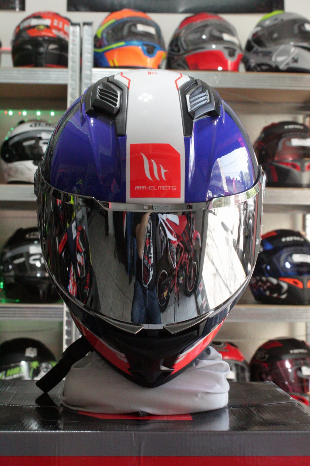 CASCO INTEGRAL MT HELMETS STINGER 2 PUON AZUL