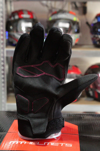 GUANTES SEVENTY ASPHALT NEGRO/ROSA